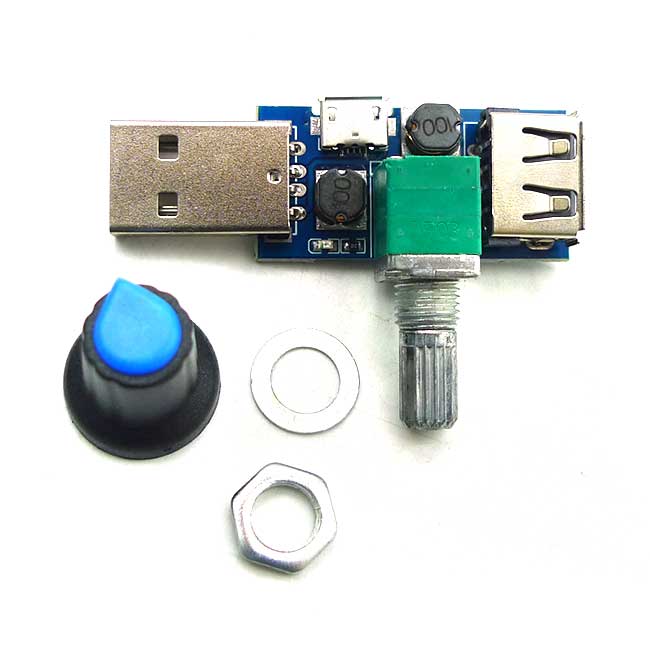 Arduino系列套件USB風扇調速器/風速調節器/風速風量調節器/馬達電機調速